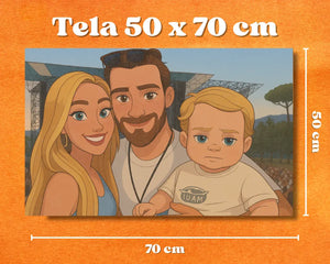 Ritratto Personalizzato stile Cartoon 2D