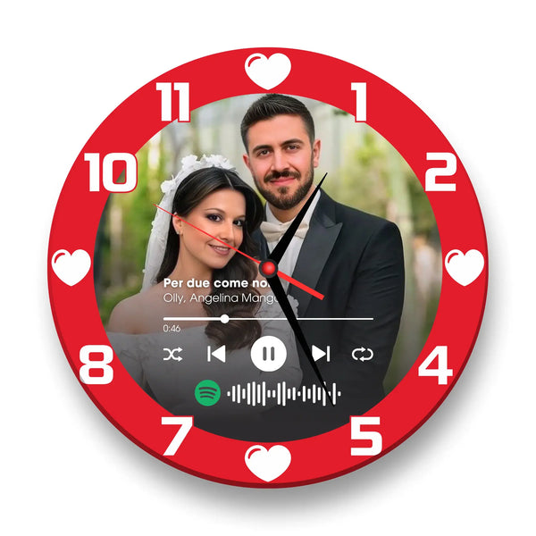 Orologio in Vetro Personalizzato Spotify