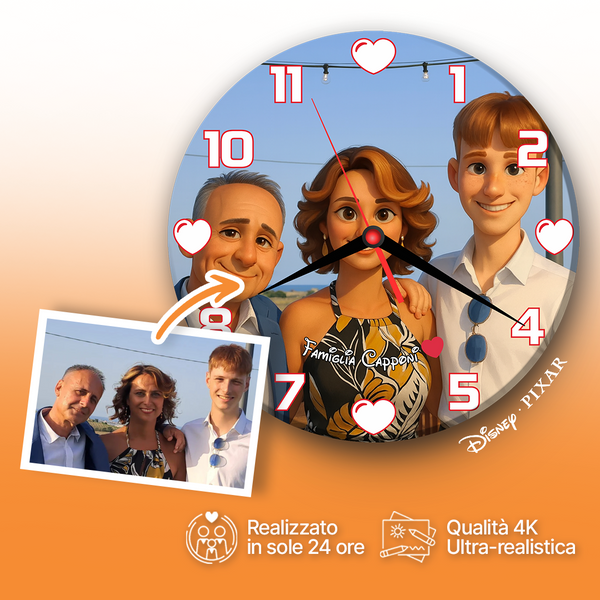 Orologio in Vetro Personalizzato Disney