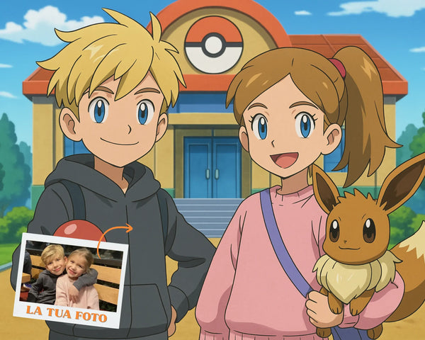 Ritratto Personalizzato stile Pokemon