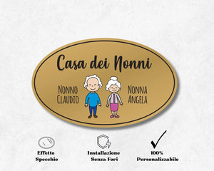 Targhetta Fuoriporta Personalizzata per i Nonni