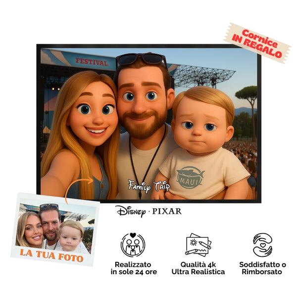 Ritratto Personalizzato stile Cartoon 3D