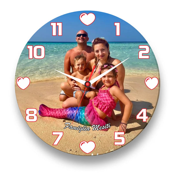 Orologio in Vetro Personalizzato con Foto