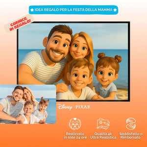 Ritratto 3D Stile Cartoon Personalizzato
