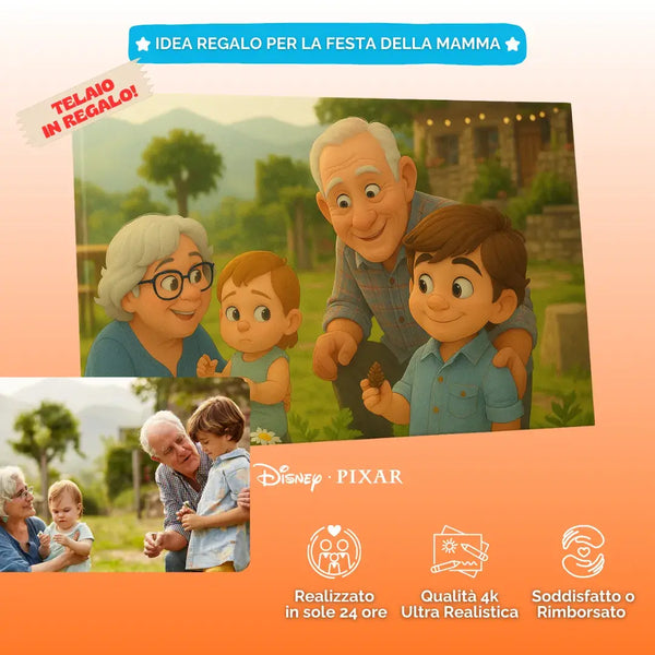 Ritratto 3D Stile Cartoon Personalizzato