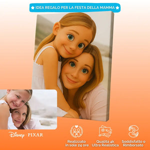 Ritratto 3D Stile Cartoon Personalizzato