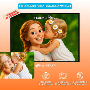 Ritratto 3D Stile Cartoon Personalizzato