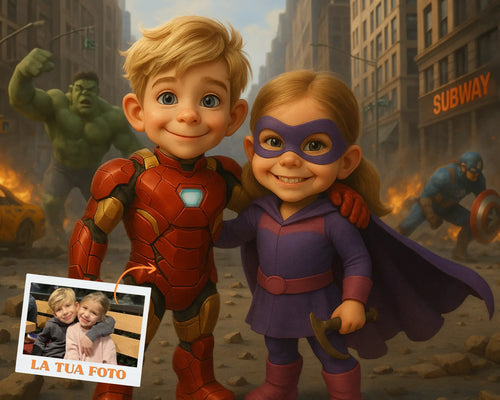 Ritratto Personalizzato stile Avengers