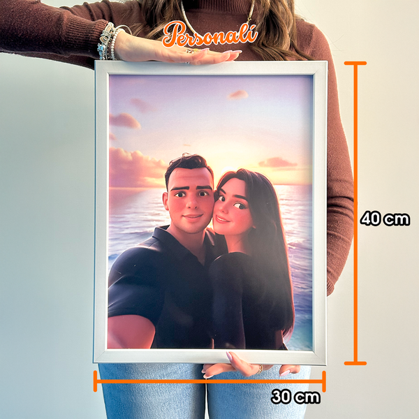 Ritratto 3D Stile Cartoon Personalizzato